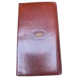 Ported check document ST Dupont Light brown Gold hardware