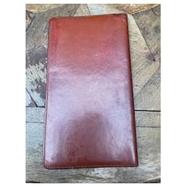 St Dupont-Ported check document ST Dupont-Light brown,Gold hardware