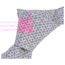 Hermès-[Usado] Gravata de seda rosa com padrão anel branco HERMES-Rosa