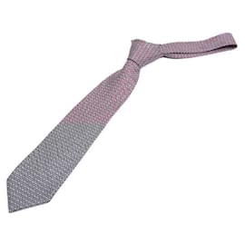 Hermès-[Usado] Gravata masculina de seda roxa HERMES-Roxo
