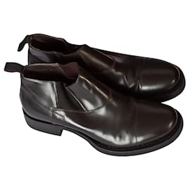 Botas Prada de couro marrom Marrom