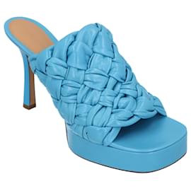 Bottega Veneta-Bottega Veneta Light blue intrecciato sandals-Blue,Light blue
