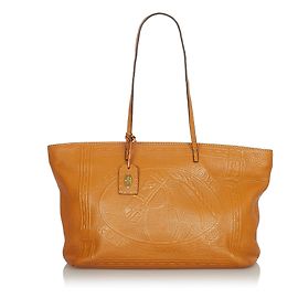 Fendi Braune Selleria Horse Roll Leder-Tragetasche Braun