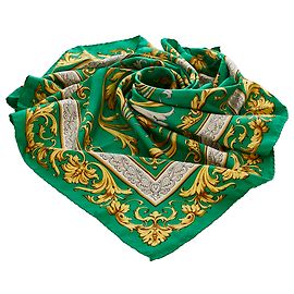 Loewe Green Printed Silk Scarf Multiple colors Green