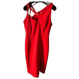 Versace Red Dress with Interlaced Straps Red