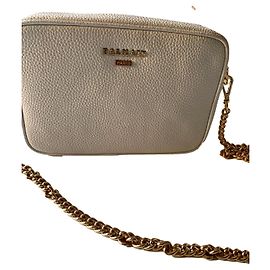 Sac à main Balmain réversible en cuir blanc Blanc