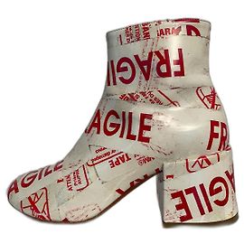 Mm6 Botas de tornozelo Vermelho Cru