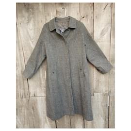Burberry-vintage Burberry coat in Harris Tweed size 40/42-Grey