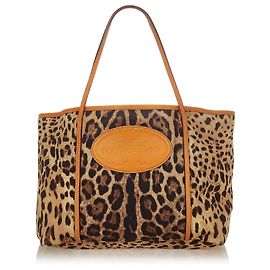 Dolce & Gabbana bolso tote de pelo de potro con estampado de leopardo marrón Castaño Beige Marrón oscuro