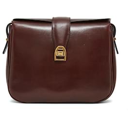 Céline VINTAGE CELINE CLASSIC BANDOULIERE HANDBAG IN RED BOX LEATHER HANDBAG  ref.708494 - Joli Closet