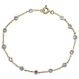 inconnue Bracciali grondaia in oro giallo, oro bianco e diamanti. Altro
