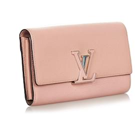 Louis Vuitton-Louis Vuitton Pink Taurillon Capucines Wallet-Pink