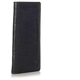 Louis Vuitton-Louis Vuitton Black Epi Brazza Long Wallet-Black