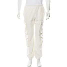 Louis Vuitton Men's Small Virgil Abloh White Velour Cargo Sweat Pants Other