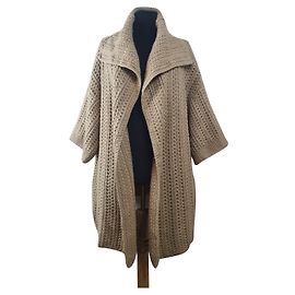 By Malene Birger Oversize Cardigan Beige Wolle Beige