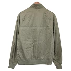 Christian Dior-[Used] Christian Dior zip-up jacket cotton blouson plain long sleeve size: 40L khaki-Khaki