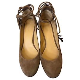 SéZane-Sézane suede pumps-Caramel