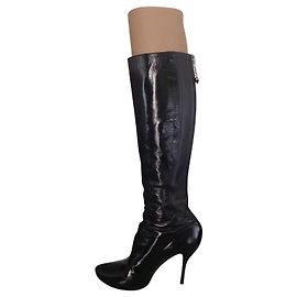 Alexander Mcqueen Knee high boots Black