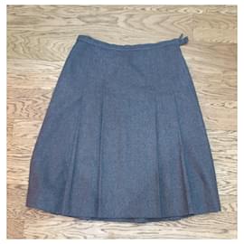 Burberry-Burberry vintage pleated skirt-Grey