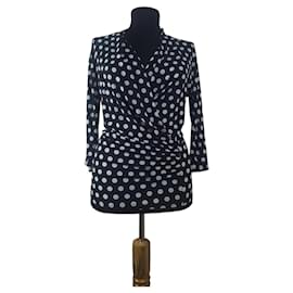 Max Mara Studio Bluse mit Punkten Schwarz Weiß Schwarz Weiß