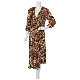 Robe Gestuz Imprimé Peau de Serpent Viscose Taille 36 Multicolore