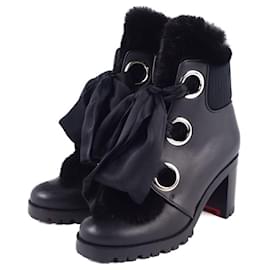 Christian Louboutin-[Used] Christian Louboutin Jenny From The Alps 70 ankle boots Ankle Boots 35 Leather Shoes Shoes Women's Black Size 35 (22cm equivalent)-Black