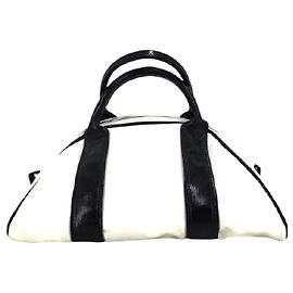 [Gebraucht] Trikot COMME des GARCONS Bicolor Mini Boston Bag Damentasche Boston Damen Schwarz Weiß