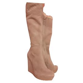Gucci Suede Boots Taupe Taupe