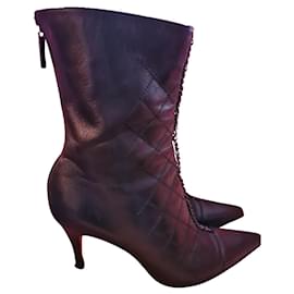 Botines Chanel de piel negros Negro