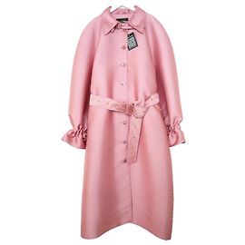 Autre Marque Stine Goya Flo Rosa Satin-Trenchcoat Pink