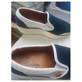 Flamingos-Slip on piattaforma-Blu