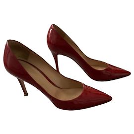 Escarpins vernis noirs Gianvito Rossi Rouge