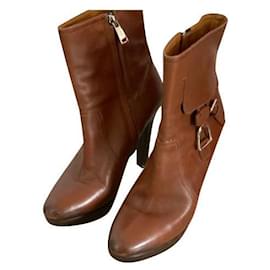 Ralph Lauren Black Label-Bottines Ralph lauren Collection-Cognac