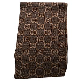 Sciarpa Gucci New Brown Marrone chiaro Marrone scuro