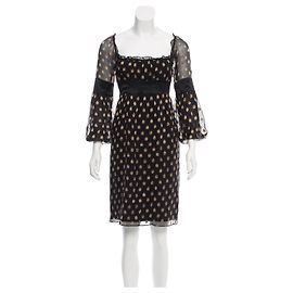 Diane Von Furstenberg Robe DvF Genie noire avec étoiles dorées Noir Doré