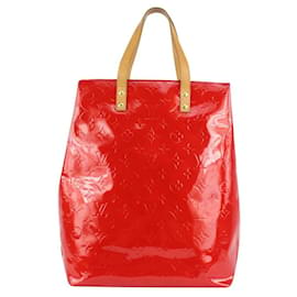 Louis Vuitton-Red Monogram Vernis Reade MM Tote Bag-Other