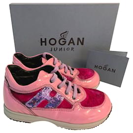 Hogan Interactive Junior sneakers pink patent leather Pink