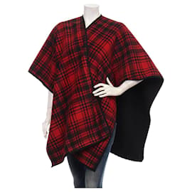 Woolrich Poncho Rot Schwarz Schwarz Rot