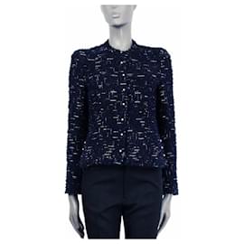 Chanel-Giacca Chanel tweed / perle-Nero,Argento,Rame,Blu navy