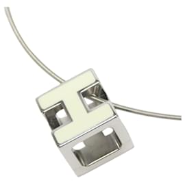 Hermès Collar Hermes Silver Cage dH Cube Plata