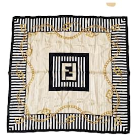 Fendi-[Used] FENDI scarf-Black,White,Beige
