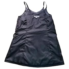 Autre Marque-Isaco & Kawa - Short black leather lingerie tank dress T44-Black