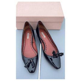 Uterque Mocasines de charol negro Negro
