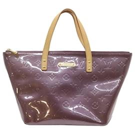 Louis Vuitton-LOUIS VUITTON Borsa a mano Vernis Bellevue PM con monogramma viola M93584 Sistema di autenticazione LV143-Porpora