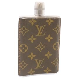 Louis Vuitton-LOUIS VUITTON Flachmann mit Monogramm LV Auth sy183-Braun