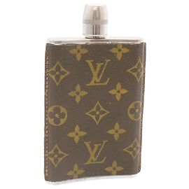 LOUIS VUITTON Monogram Hip Flask LV Auth sy183 Brown