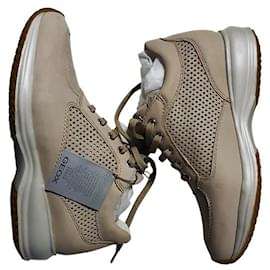 Geox-Geox – baskets loafers en cuir beige T38-Beige