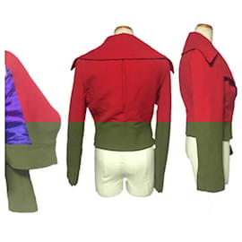 Dolce & Gabbana-[Used] Dolce & Gabbana Ladies lined Style Design Wool Jacket-Red,Purple