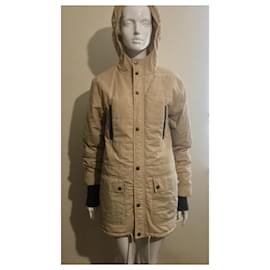 Ganni-Ganni hooded coat/parka with Thinsulate insulation-Beige