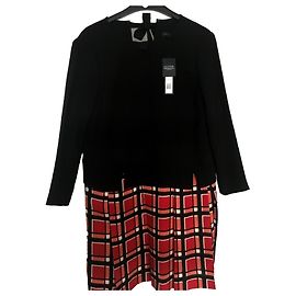 Vestido Marc by Marc Jacobs Negro Rojo Multicolore Poliéster Negro Roja Multicolor